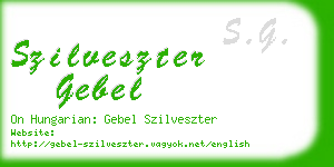 szilveszter gebel business card